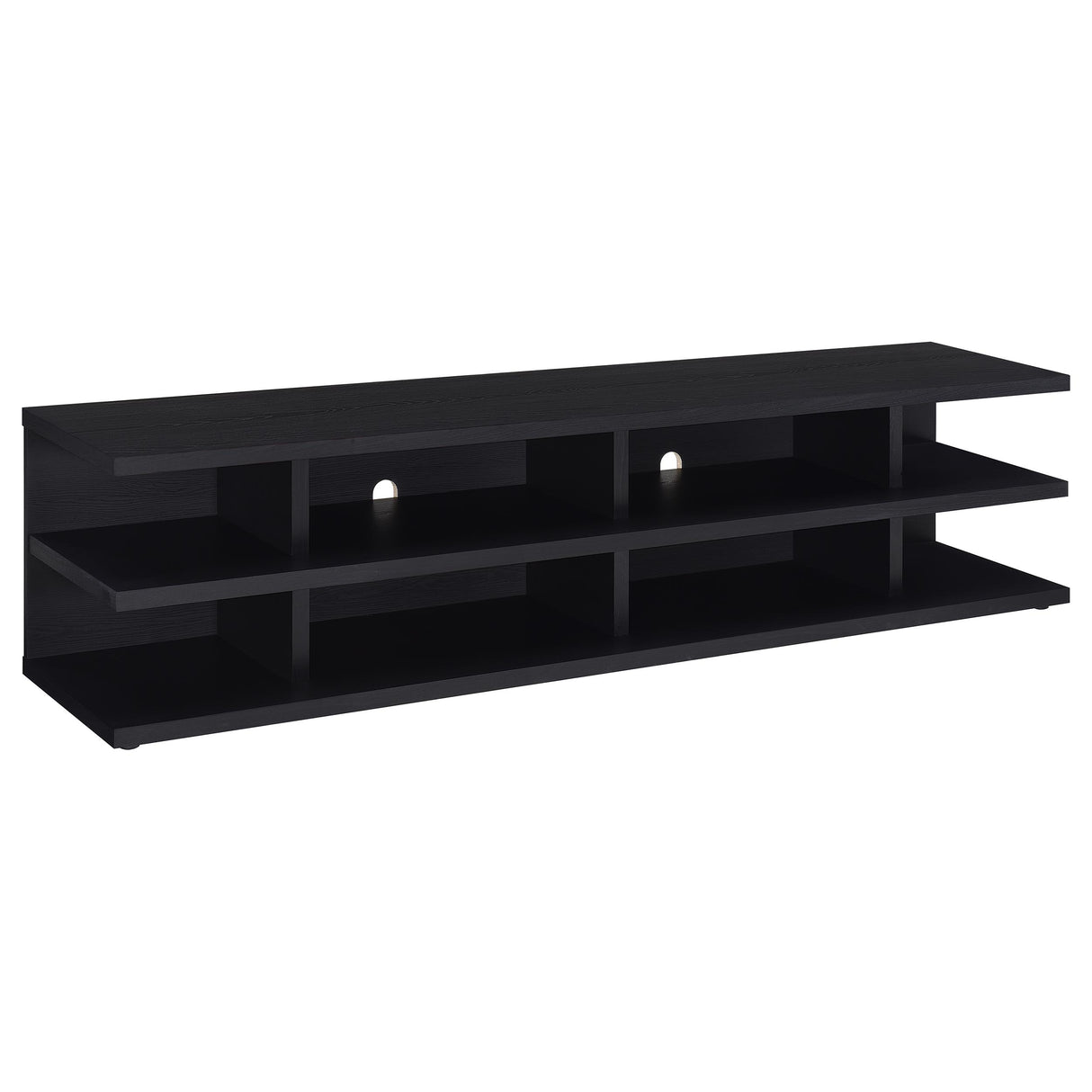 Furniture City Houma - Coaster - Cartmill 78-inch 2-tier TV Stand Media Console Black - 710533