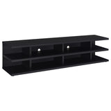 Furniture City Houma - Coaster - Cartmill 78-inch 2-tier TV Stand Media Console Black - 710533