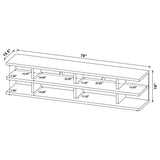 Cartmill 78-inch 2-tier TV Stand Media Console Mango