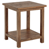 Furniture City Houma - Coaster - Payne Wood End Table with Shelf Distressed Brown - 710546