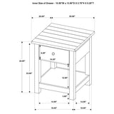 Payne 1-drawer Wood End Table with Shelf Distressed Brown