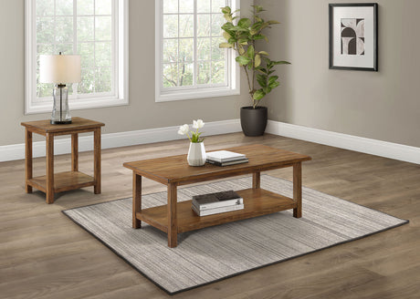 Furniture City Houma - Coaster - Payne 2-piece Coffee and End Table Set Distressed Brown - 710548-S2A