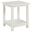 Furniture City Houma - Coaster - Payne Wood End Table with Shelf Distressed White - 710556