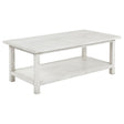 Furniture City Houma - Coaster - Payne Wood Coffee Table with Shelf Distressed White - 710558
