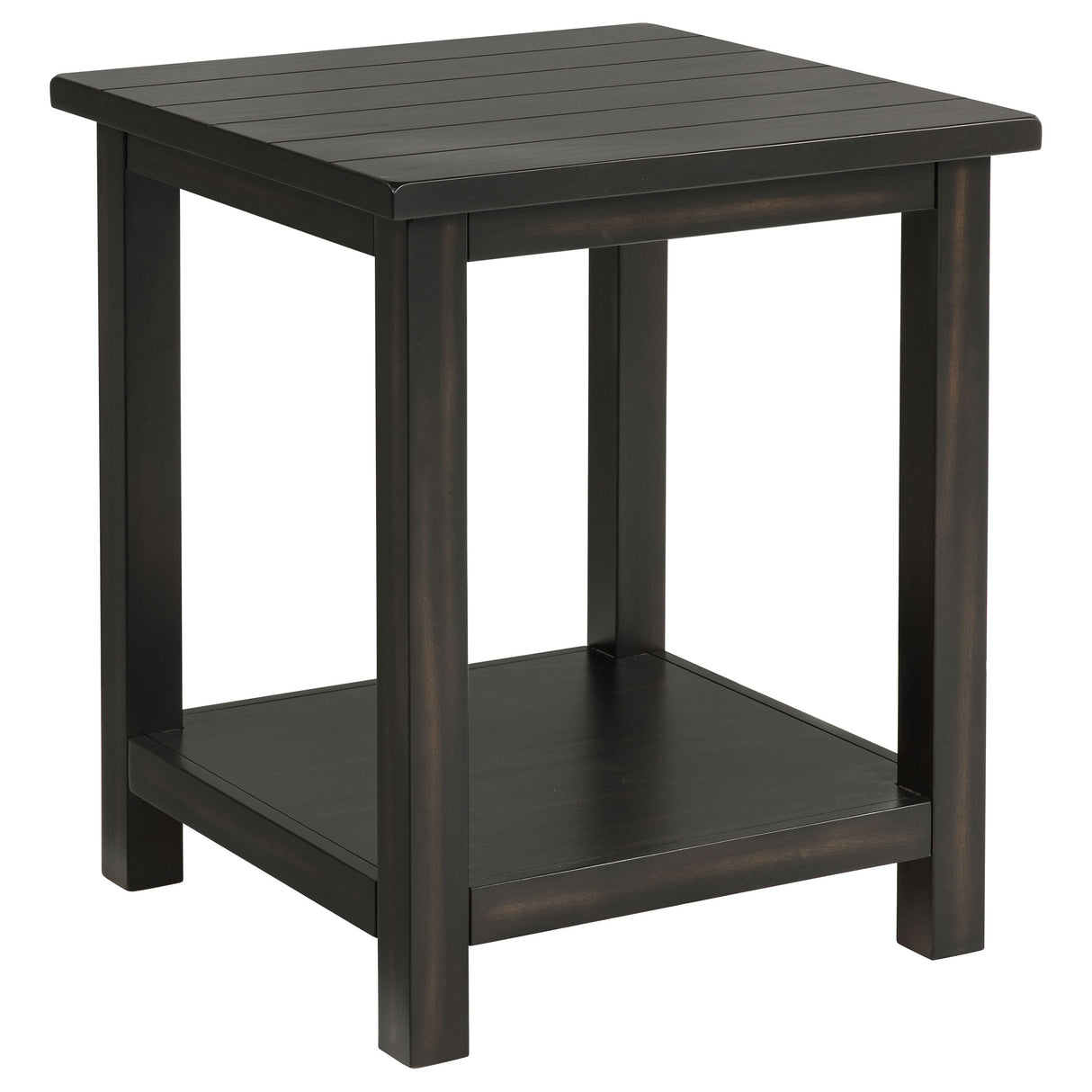 Furniture City Houma - Coaster - Payne Wood End Table with Shelf Distressed Java - 710566