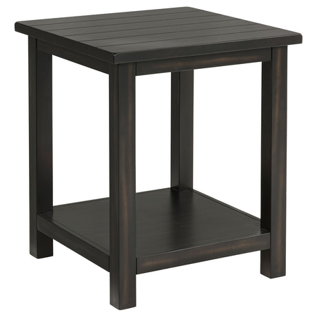 Furniture City Houma - Coaster - Payne Wood End Table with Shelf Distressed Java - 710566