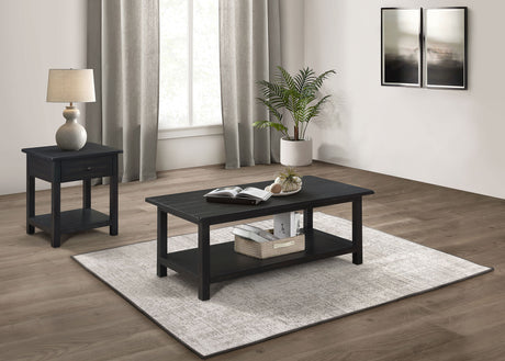 Furniture City Houma - Coaster - Payne 2-piece Coffee and 1-drawer End Table Set Java - 710568-S2