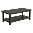 Furniture City Houma - Coaster - Payne Wood Coffee Table with Shelf Distressed Java - 710568