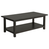 Furniture City Houma - Coaster - Payne Wood Coffee Table with Shelf Distressed Java - 710568