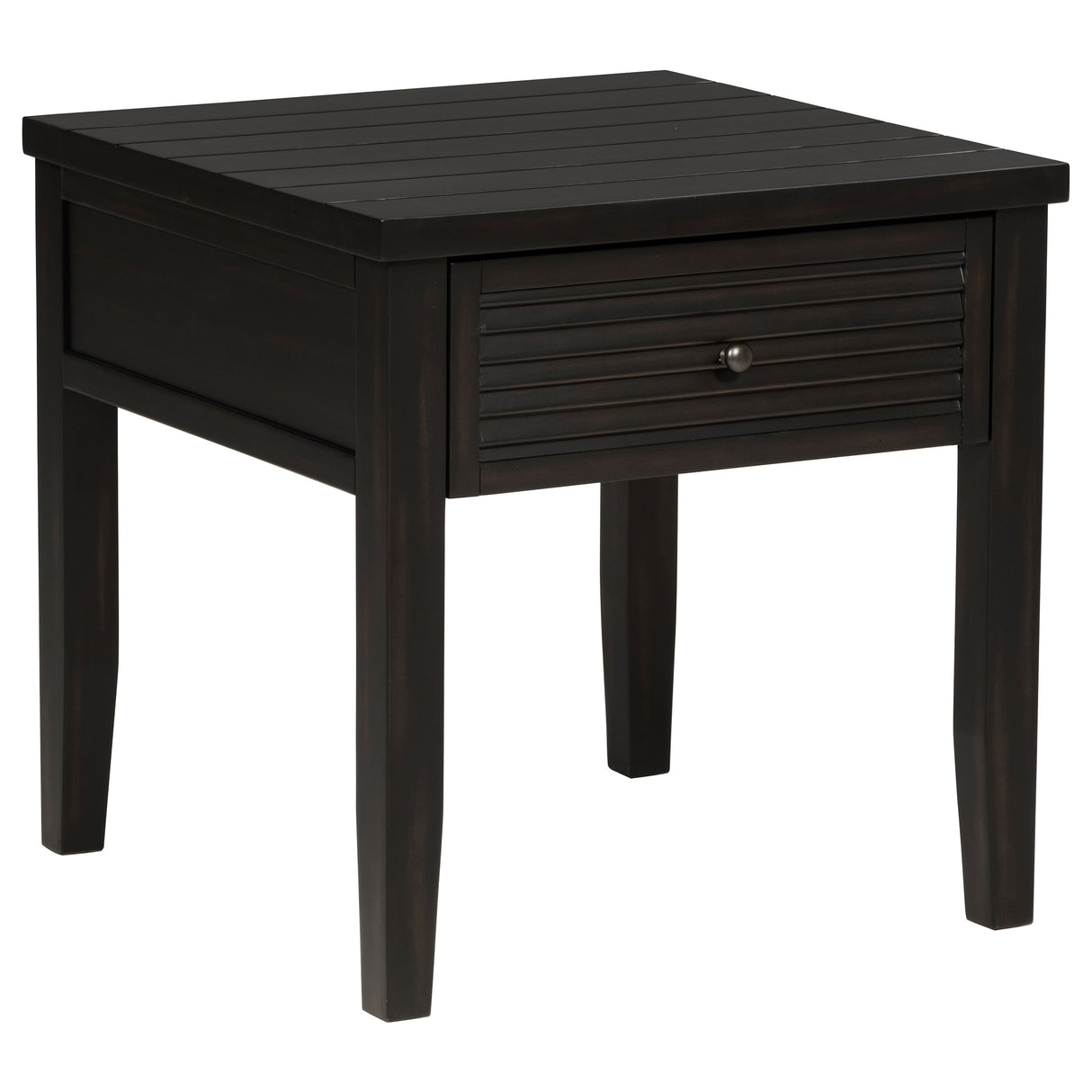 Furniture City Houma - Coaster - Concord 1-drawer Square End Table Distressed Java - 710577