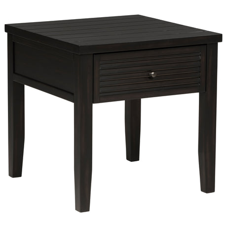 Furniture City Houma - Coaster - Concord 1-drawer Square End Table Distressed Java - 710577