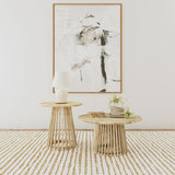 Furniture City Houma - Coaster - Touhy 2-piece Round Coffee and End Table Set Natural Mango - 710608-S2