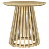 Touhy 3-piece Round Coffee and End Table Set Natural Mango