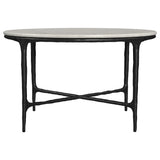 Hermas 3-piece Round Marble Coffee and End Table Set White