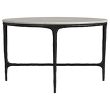 Hermas 3-piece Round Marble Coffee and End Table Set White