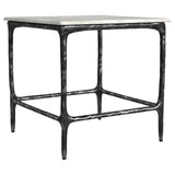 Furniture City Houma - Coaster - Ebby Square Genuine Marble Top Metal End Table White - 710747