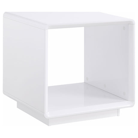 Furniture City Houma - Coaster - Paseo Square End Side Table White High Gloss - 710767