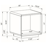 Paseo 3-piece Coffee and End Table Set White High Gloss
