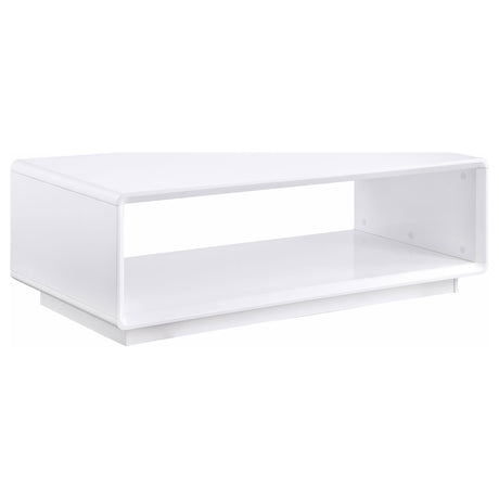 Furniture City Houma - Coaster - Paseo Rectangular Cocktail Coffee Table White High Gloss - 710768