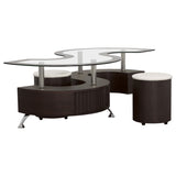 Furniture City Houma - Coaster - Buckley 3-piece Coffee Table and Stools Set Cappuccino - 720218
