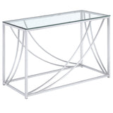Furniture City Houma - Coaster - Lille Glass Top Entryway Sofa Console Table Accents Chrome - 720499