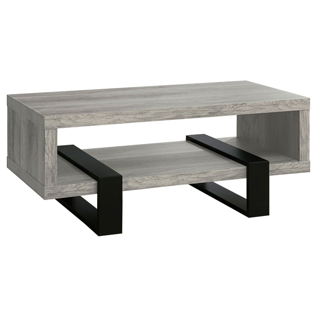 Furniture City Houma - Coaster - Dinard Engineered Wood Coffee Table Grey Driftwood - 720878