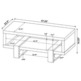Dinard Engineered Wood Coffee Table Grey Driftwood