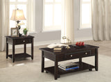 Furniture City Houma - Coaster - Bradford 2-piece Lift Top Coffee and End Table Set Walnut - 721038-S2