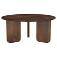 Furniture City Houma - Coaster - Dale Round Solid Mango Wood Coffee Table Brown - 721998