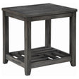 Furniture City Houma - Coaster - Cliffview 1-shelf Square Wood Side End Table Grey - 722287
