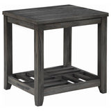 Furniture City Houma - Coaster - Cliffview 1-shelf Square Wood Side End Table Grey - 722287