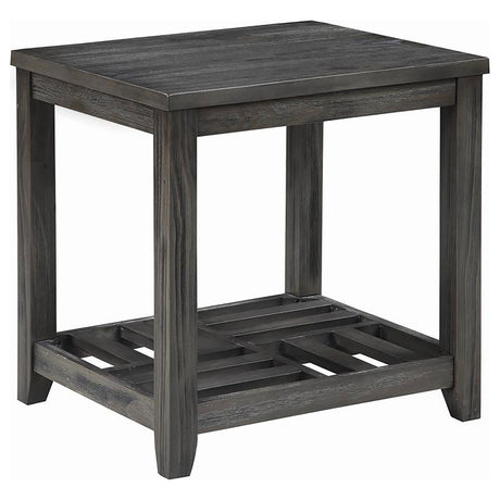Furniture City Houma - Coaster - Cliffview 1-shelf Square Wood Side End Table Grey - 722287