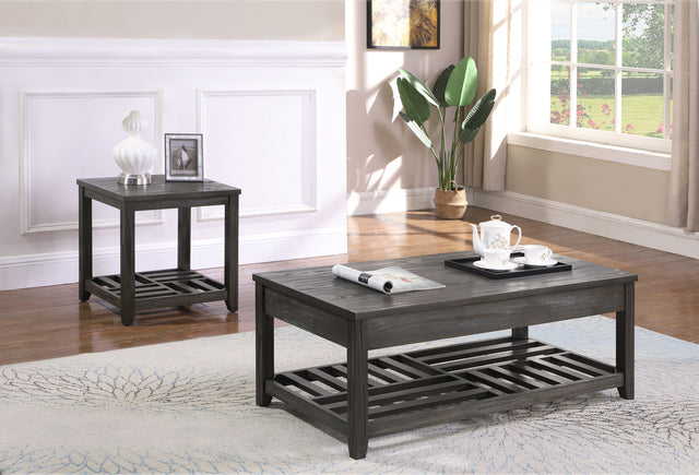 Furniture City Houma - Coaster - Cliffview 2-piece Lift Top Coffee and End Table Set Grey - 722288-S2