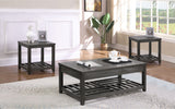 Furniture City Houma - Coaster - Cliffview 3-piece Lift Top Coffee and End Table Set Grey - 722288-S3