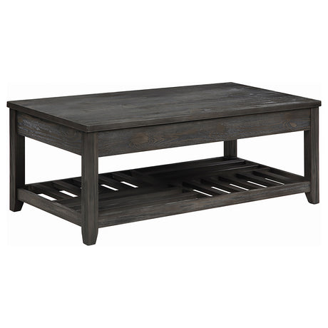 Furniture City Houma - Coaster - Cliffview Rectangular Wood Lift Top Coffee Table Grey - 722288