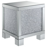 Furniture City Houma - Coaster - Gillian Rectangular Mirrored Acrylic Side End Table Silver - 722497