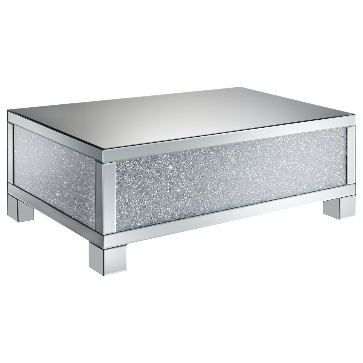 Gillian 2-piece Mirrored Coffee and End Table Set Silver