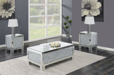 Furniture City Houma - Coaster - Gillian 3-piece Mirrored Coffee and End Table Set Silver - 722498-S3