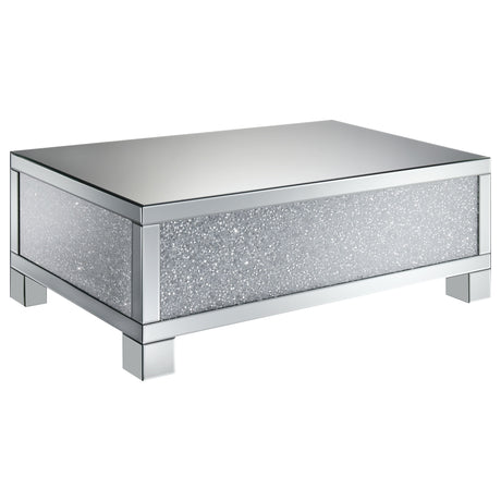 Furniture City Houma - Coaster - Gillian Rectangular Mirrored Acrylic Coffee Table Silver - 722498