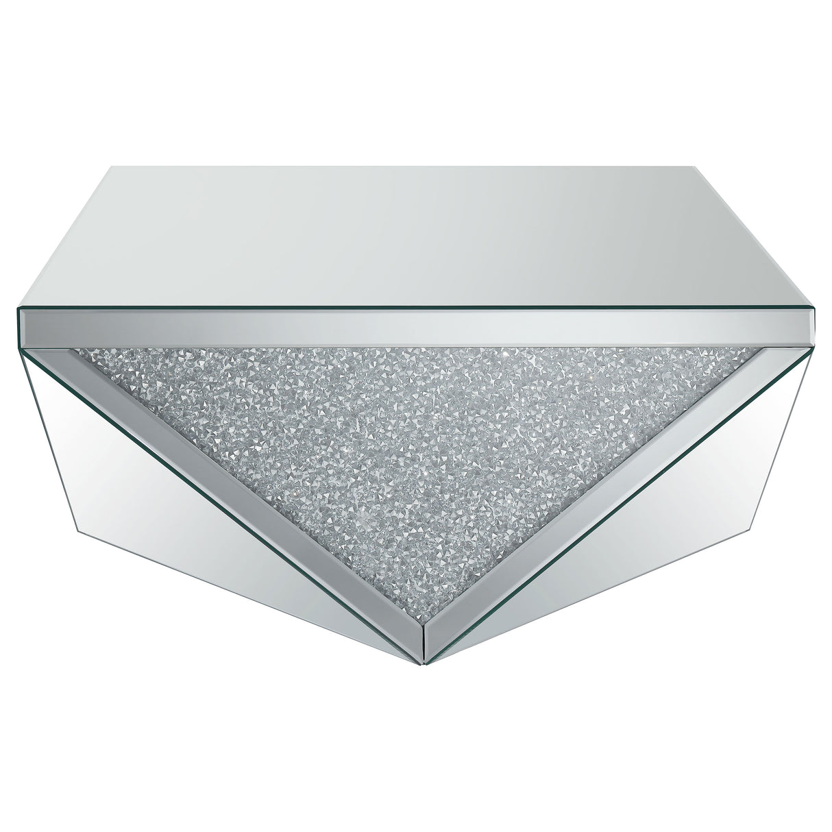 Amore 2-piece Mirrored Coffee and End Table Set Silver