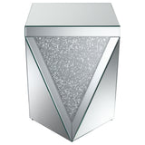 Amore 2-piece Mirrored Coffee and End Table Set Silver