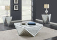 Furniture City Houma - Coaster - Amore 3-piece Mirrored Coffee and End Table Set Silver - 722508-S3