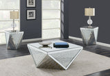 Furniture City Houma - Coaster - Amore 3-piece Mirrored Coffee and End Table Set Silver - 722508-S3