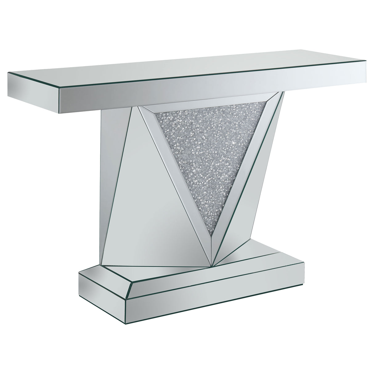 Furniture City Houma - Coaster - Amore Mirrored Acrylic Entryway Sofa Console Table Silver - 722509