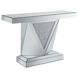 Furniture City Houma - Coaster - Amore Mirrored Acrylic Entryway Sofa Console Table Silver - 722509