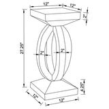 Amalia 3-piece Mirrored Coffee and End Table Set Silver