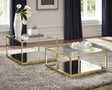 Furniture City Houma - Coaster - Renee 2-piece Square Coffee Table Set Rose Brass - 722660