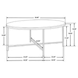 Ellison 3-piece Round Marble Coffee and End Table Set White