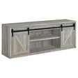 Furniture City Houma - Coaster - Brockton 2-door Engineered Wood 71-inch TV Stand Grey Driftwood - 723263
