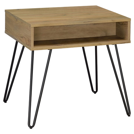 Furniture City Houma - Coaster - Fanning Engineered Wood Side End Table Golden Oak - 723367